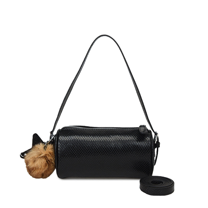 Ženska cilindrična torbica u korejskom stilu, svakodnevna i svestrana, model 2026, vintage modni dodatak za ramena i crossbody.