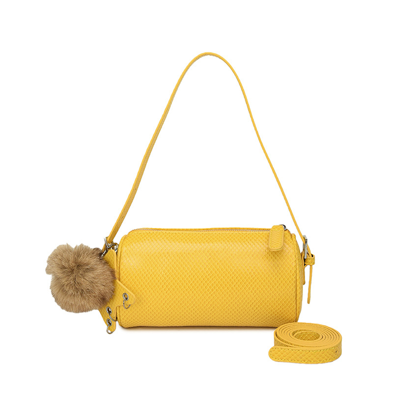 Ženska cilindrična torbica u korejskom stilu, svakodnevna i svestrana, model 2026, vintage modni dodatak za ramena i crossbody.