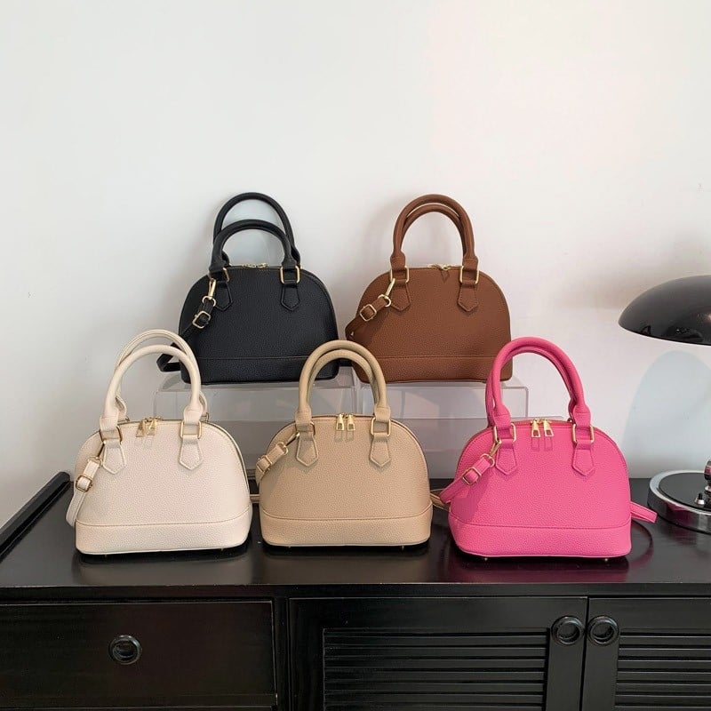 Ženska torba u korejskom stilu s dizajnom školjke, PU koža, za rame ili crossbody, svakodnevna moda