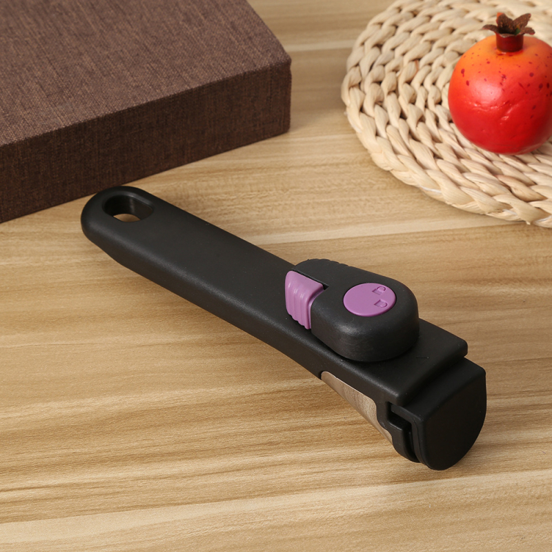 Mâner detașabil pentru oală, mâner universal cu design tip buton, rezistent la temperaturi înalte, antiderapant, protecție împotriva arsurilor, clips pentru mâner