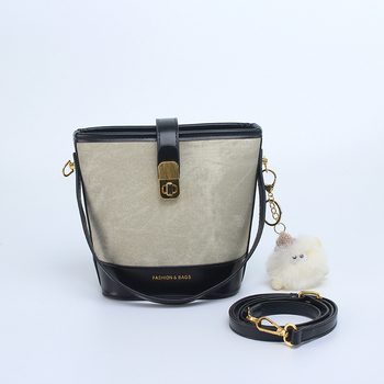 Ženska torba s nišnim dizajnom, elegantna i svestrana, klasična mini bucket torba za žene, retro stil s kontrastnim bojama, crossbody torba