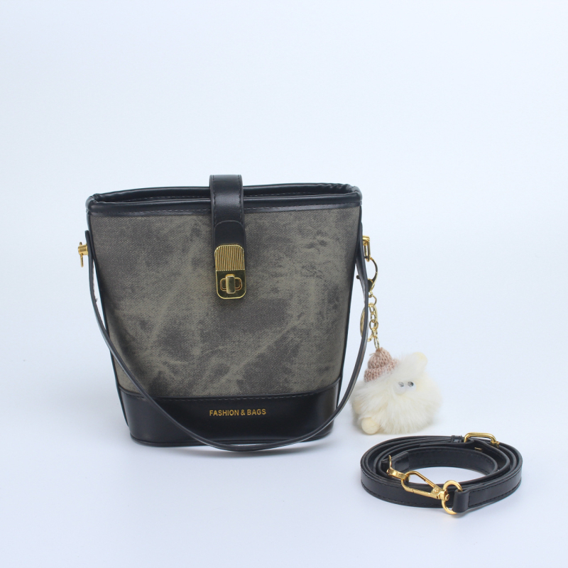 Ženska torba s nišnim dizajnom, elegantna i svestrana, klasična mini bucket torba za žene, retro stil s kontrastnim bojama, crossbody torba