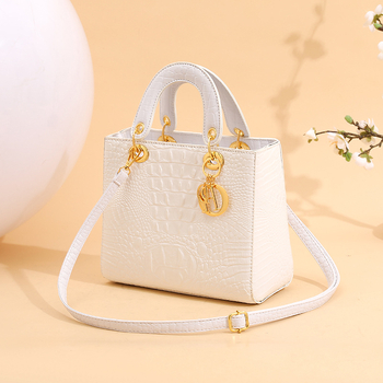 Ženska torbica s uzorkom krokodila, Daffy torba, univerzalna torba za rame i crossbody stil