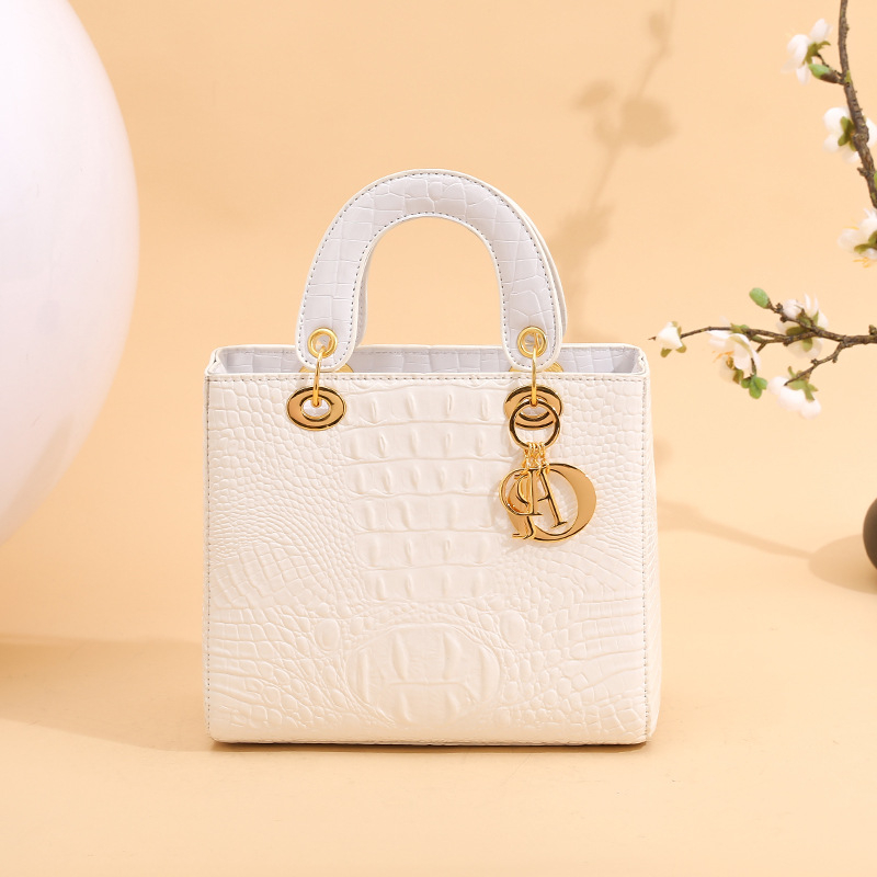Ženska torbica s uzorkom krokodila, Daffy torba, univerzalna torba za rame i crossbody stil