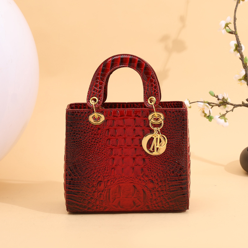 Ženska torbica s uzorkom krokodila, Daffy torba, univerzalna torba za rame i crossbody stil