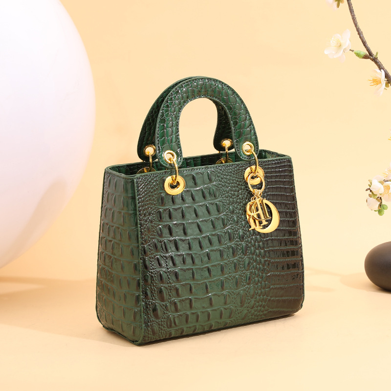 Ženska torbica s uzorkom krokodila, Daffy torba, univerzalna torba za rame i crossbody stil
