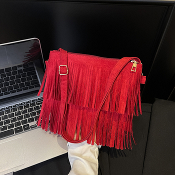 2025 ljetna boemska torbica s resama, etno retro stil, crossbody torba za žene s pretincem za telefon