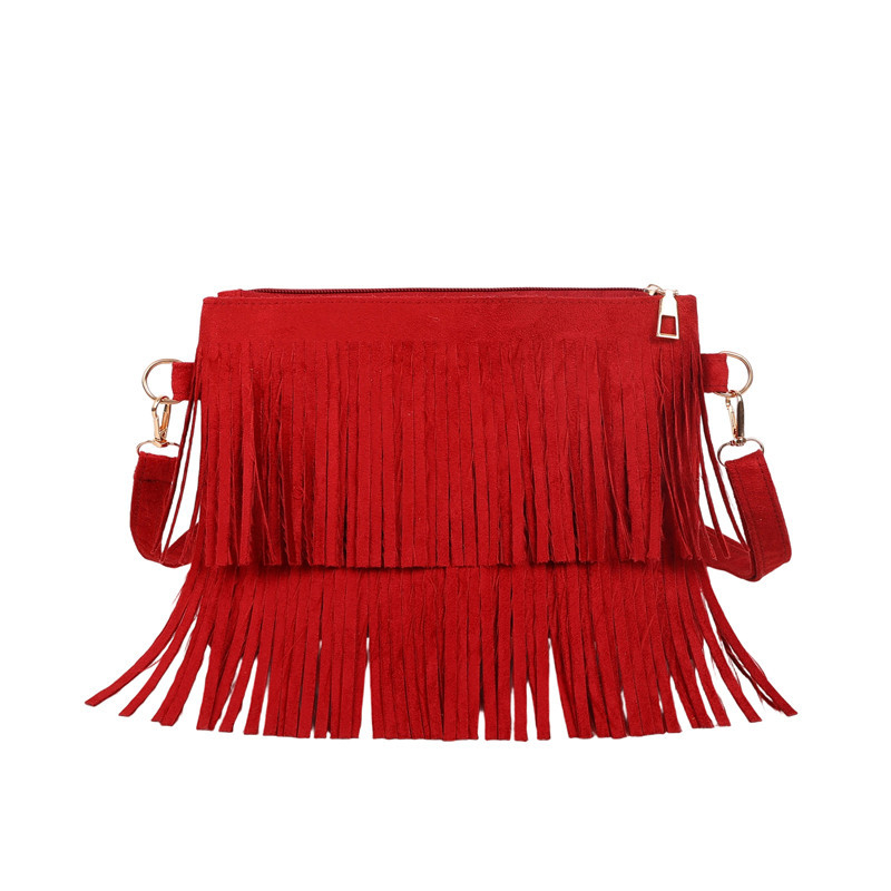 2025 ljetna boemska torbica s resama, etno retro stil, crossbody torba za žene s pretincem za telefon
