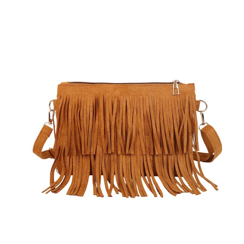 2025 ljetna boemska torbica s resama, etno retro stil, crossbody torba za žene s pretincem za telefon