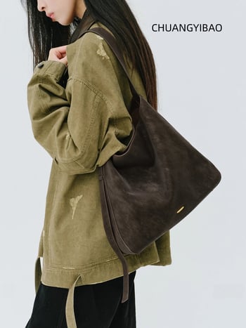 Ženska bucket torba velike kapacitete, lagani luksuz, za rame ili crossbody