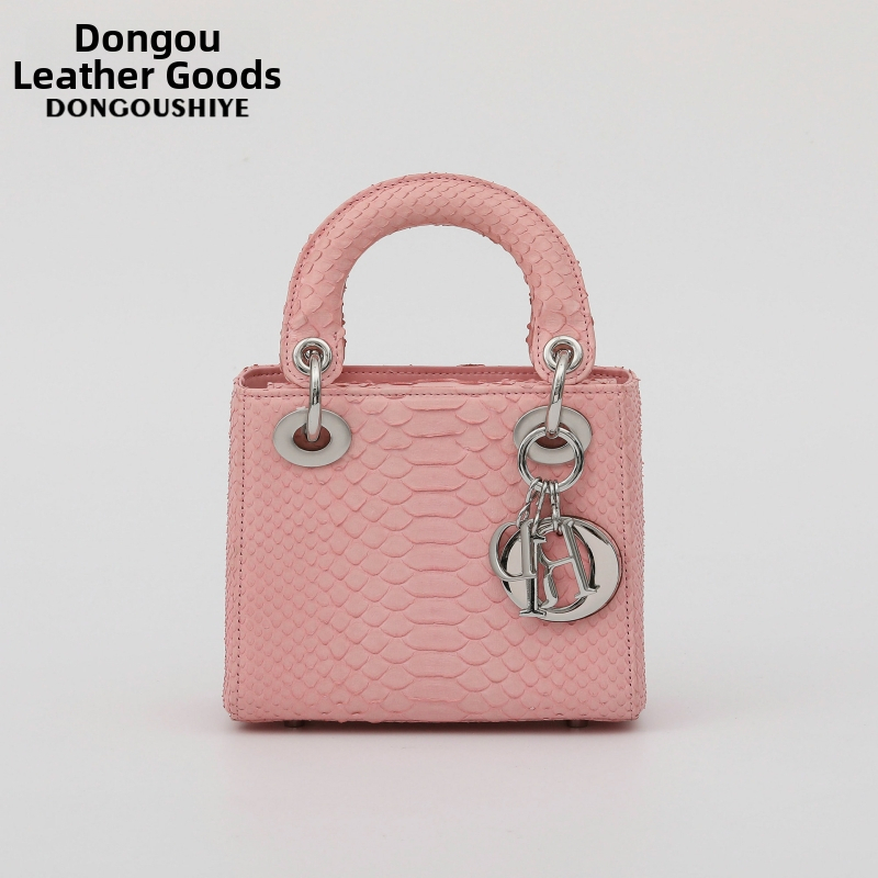 Mini kabelka z hadiej kože pre ženy, Diana kabelka, pravá koža, na rameno/crossbody, malá veľkosť 17×10×16 cm