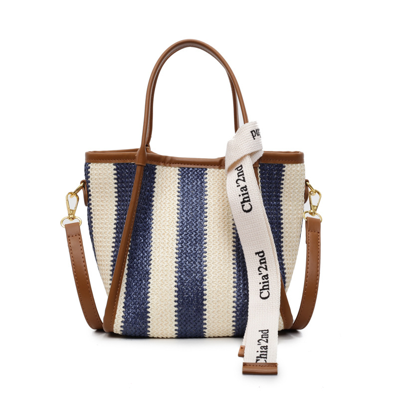 Torba bucket s prugama, u stilu Ins, pletena Mori Girl, velika zapremina, crossbody torba s jednom naramenicom, blok boja