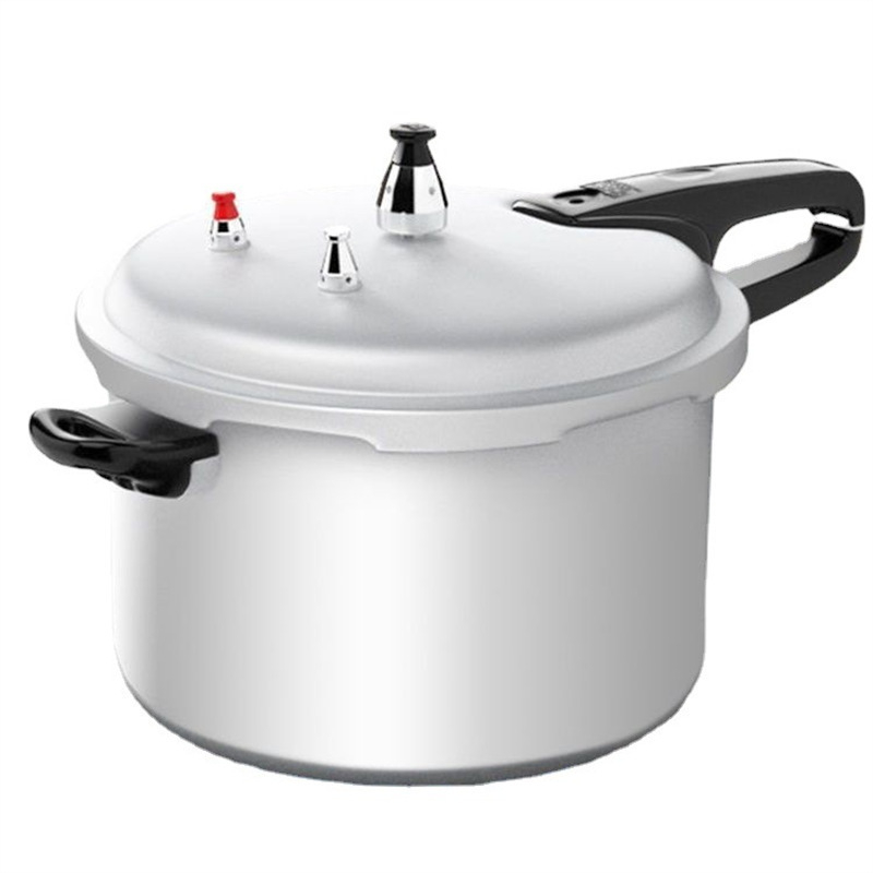 Oală sub presiune din aluminiu, stil retro, capacitate mare, Ø24 cm, potrivită pentru plită cu gaz, pentru 3-4 persoane