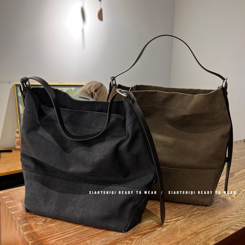 Premium isprana platnena tote torba, velika kapaciteta, stil kofera, svakodnevna torba za rame ili nošenje crossbody