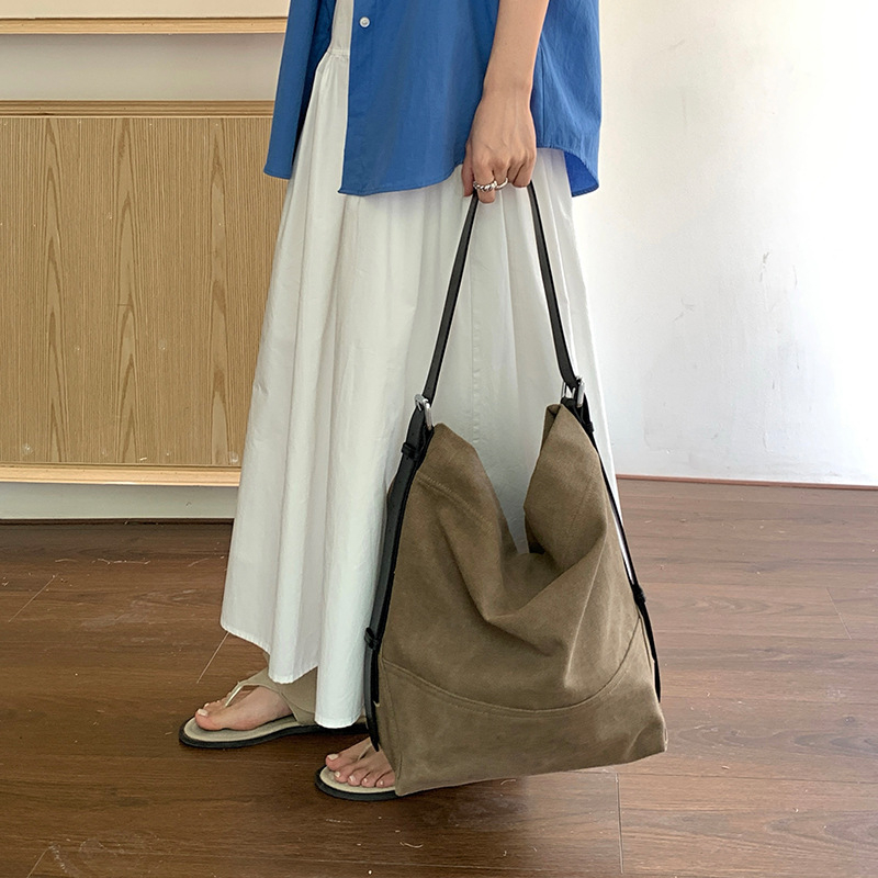 Premium isprana platnena tote torba, velika kapaciteta, stil kofera, svakodnevna torba za rame ili nošenje crossbody