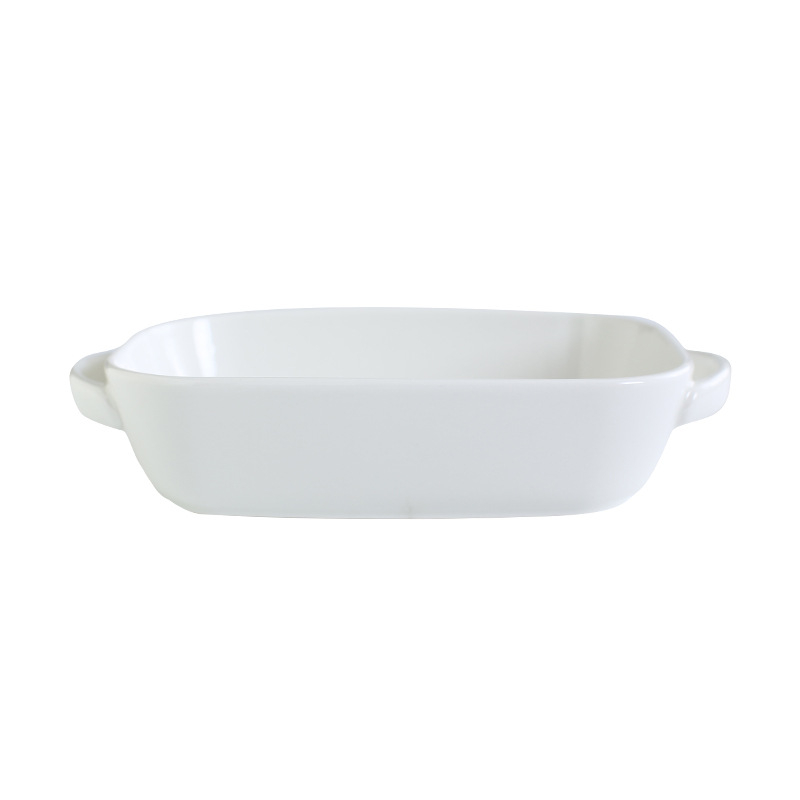 Vas ceramic dreptunghiular pentru cuptor, cu brânză și orez, farfurie de servire în stil occidental