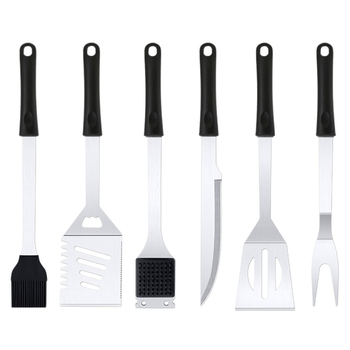Set de 6 unelte pentru grătar exterior, pentru camping