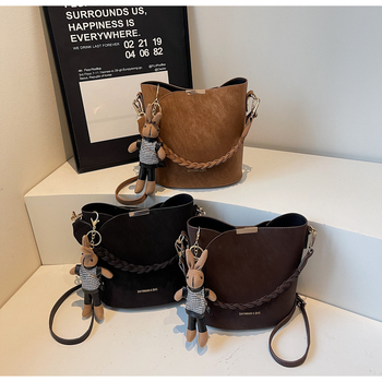 Ženska retro gradska torba za svakodnevnu upotrebu, 2026 novi model, višenamjenska crossbody torba preko jednog ramena, tip bucket
