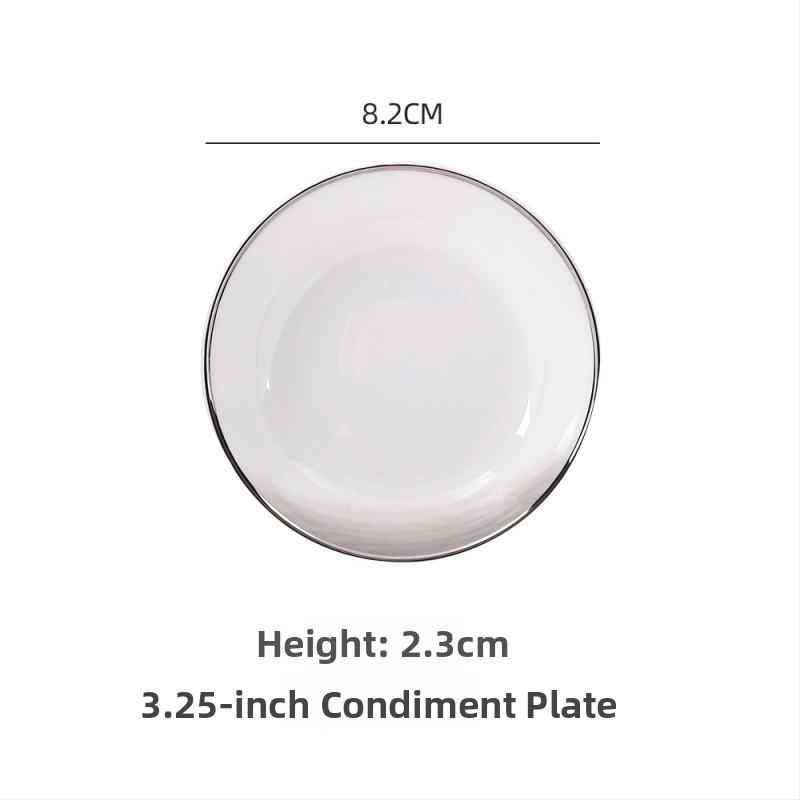 26-ročný nový model súpravy misiek a tanierov z kostného porcelánu, keramické riady so glazúrou, moderný minimalistický štýl