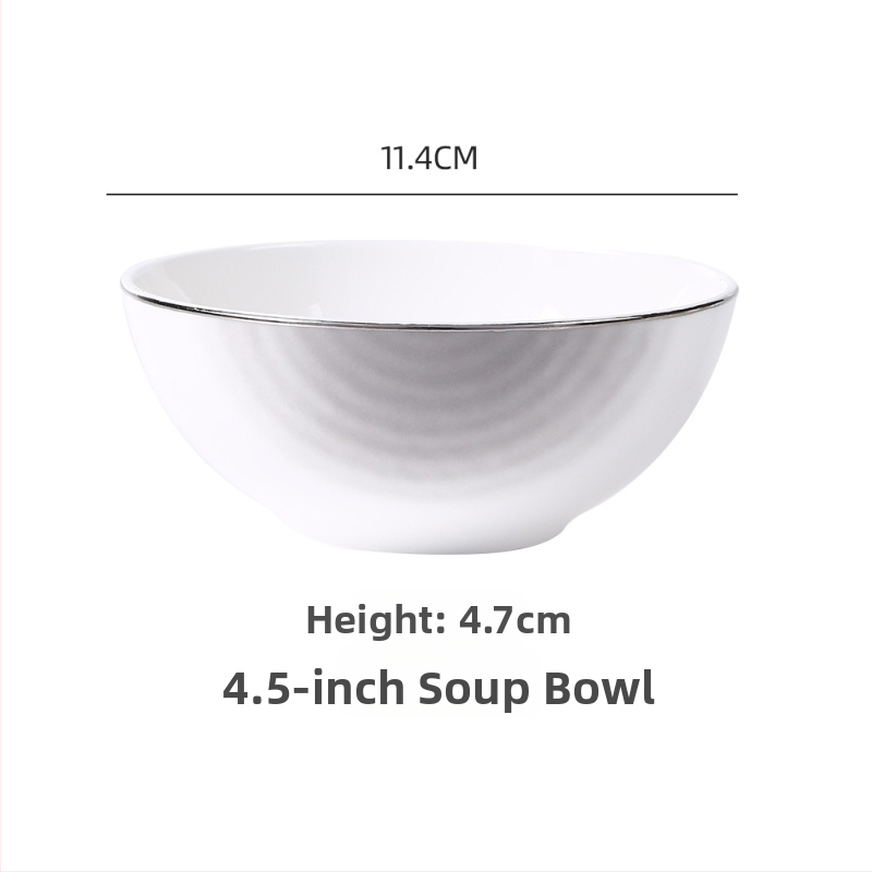 26-ročný nový model súpravy misiek a tanierov z kostného porcelánu, keramické riady so glazúrou, moderný minimalistický štýl