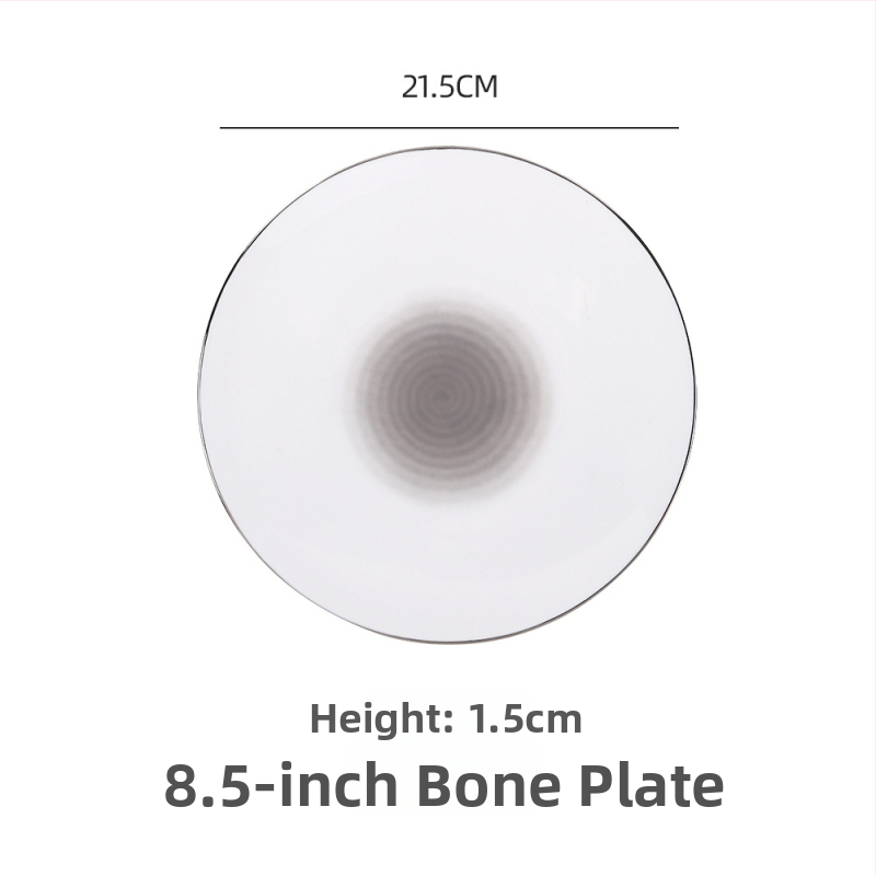 26-ročný nový model súpravy misiek a tanierov z kostného porcelánu, keramické riady so glazúrou, moderný minimalistický štýl