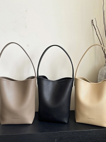 Ženska torba tip košara s velikim kapacitetom, mekana koža, minimalistički stil, za rame