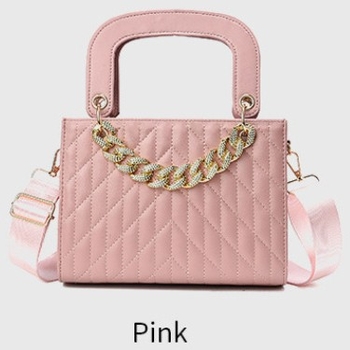 Ženska torbica s lančićem u stilu Diany, mini kvadratna crossbody torba za svakodnevno nošenje, ručka ili naramenica, lagani luksuz.