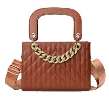 Ženska torbica s lančićem u stilu Diany, mini kvadratna crossbody torba za svakodnevno nošenje, ručka ili naramenica, lagani luksuz.