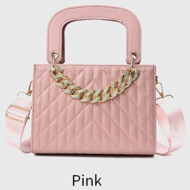 Ženska torbica s lančićem u stilu Diany, mini kvadratna crossbody torba za svakodnevno nošenje, ručka ili naramenica, lagani luksuz.