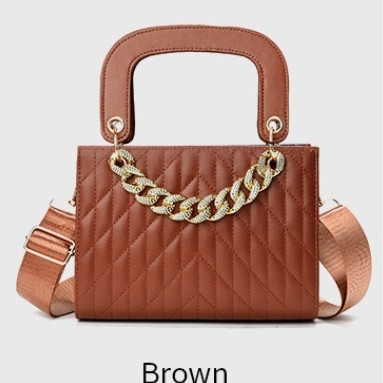 Ženska torbica s lančićem u stilu Diany, mini kvadratna crossbody torba za svakodnevno nošenje, ručka ili naramenica, lagani luksuz.