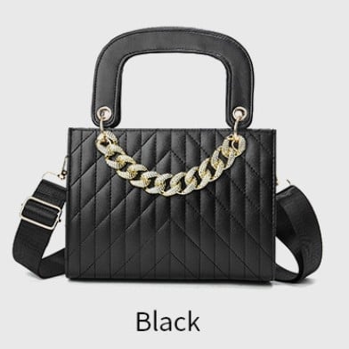 Ženska torbica s lančićem u stilu Diany, mini kvadratna crossbody torba za svakodnevno nošenje, ručka ili naramenica, lagani luksuz.