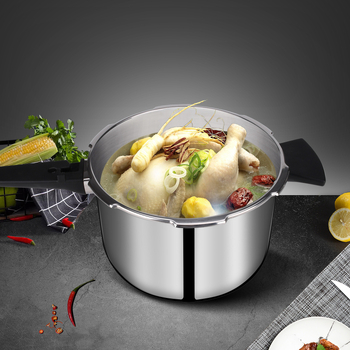 Lannuo oală sub presiune din oțel inox 304 – 6 L, gătire rapidă, utilizare casnică, compatibilă cu plite cu inducție și gaz