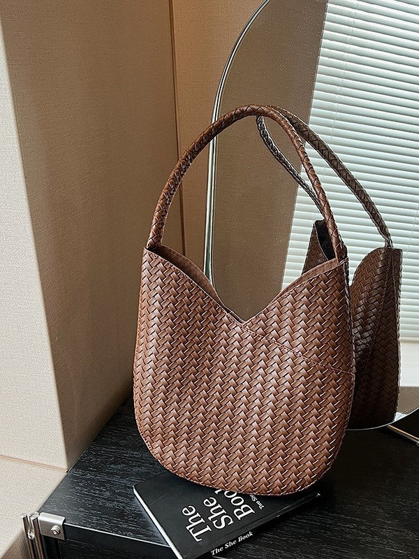 Ženska torba preko ramena, velika kapaciteta, pletena, retro minimalistički dizajn, jedinstven stil