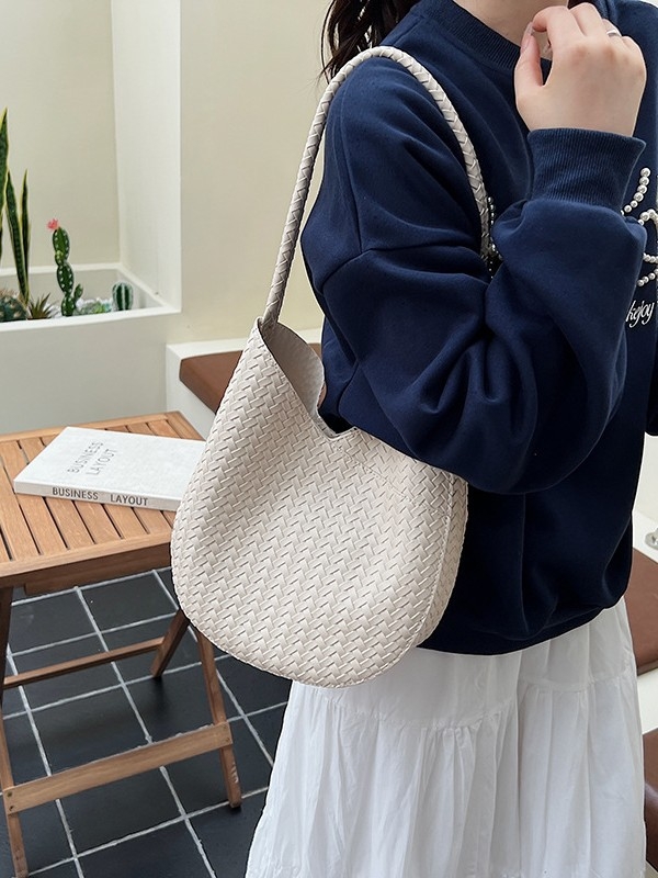 Ženska torba preko ramena, velika kapaciteta, pletena, retro minimalistički dizajn, jedinstven stil