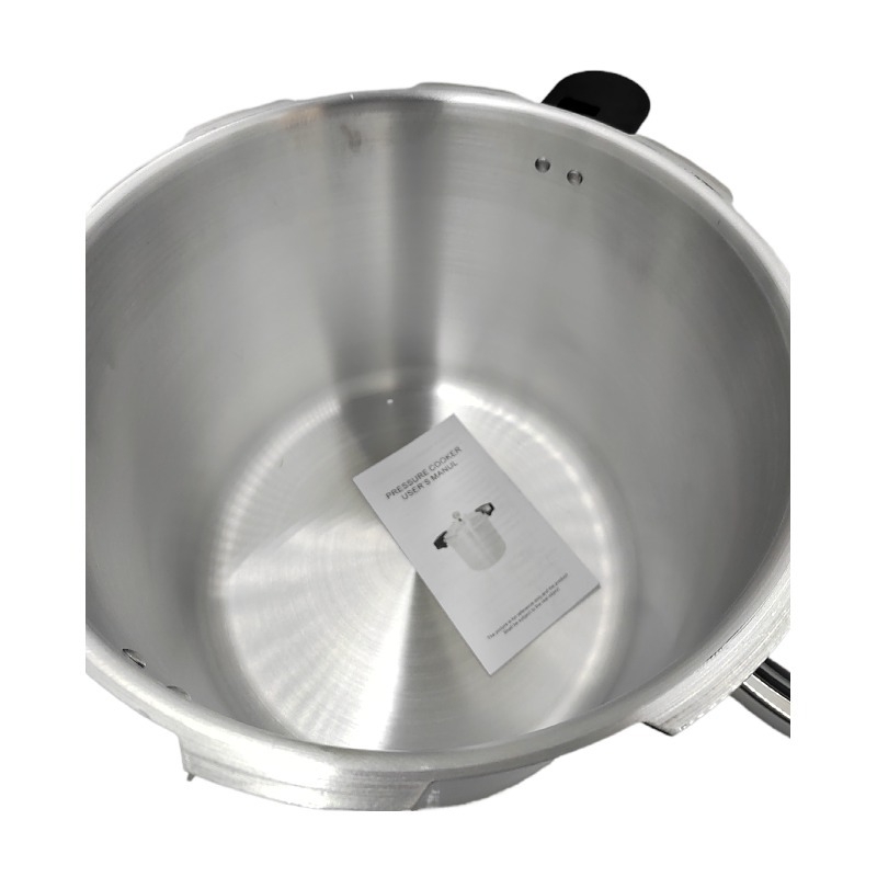 Oală sub presiune din aluminiu, stil european, lustruită, capacitate mare, 32 cm, mâner dublu, cu manometru, pentru uz casnic și comercial