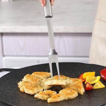 Furculă din oțel inoxidabil pentru grătar – tacâmuri pentru grătar, furculiță pentru carne, friptură și pui