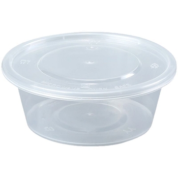 Vas din plastic, o singură utilizare, cu capac, 300–1000 ml, calitate alimentară, pentru comenzi la pachet și prânz.