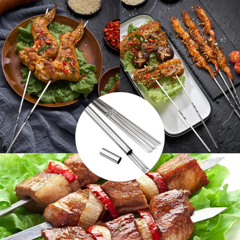 Frigărui din oțel inoxidabil pentru grătar, furculițe pentru grătar, frigărui pentru carne și porumb