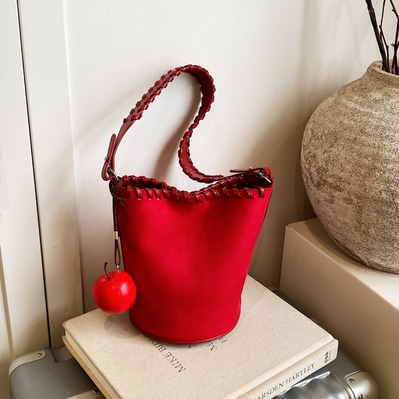 PU kožna minimalistička torba tipa kanta, elegantna za svakodnevno nošenje, svestrana preko ramena