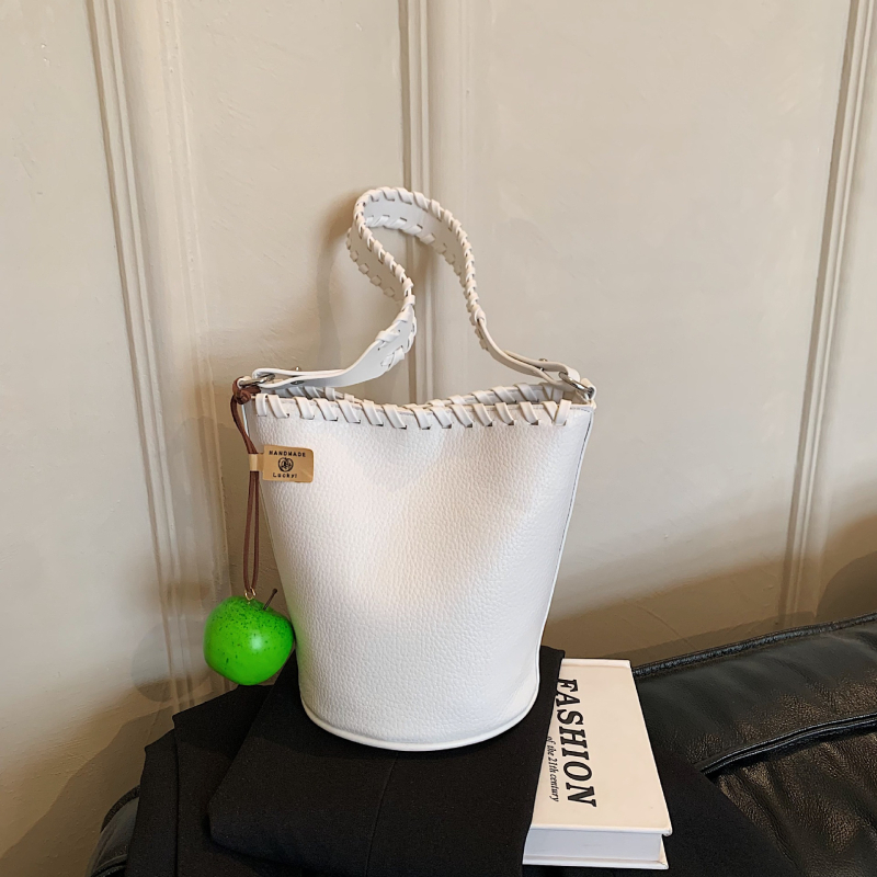 PU kožna minimalistička torba tipa kanta, elegantna za svakodnevno nošenje, svestrana preko ramena
