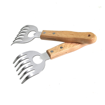 Despărțitor de carne din oțel inoxidabil, în formă de labă de urs, pentru grătar, cu mâner, deschizător de sticle și mixer de alimente