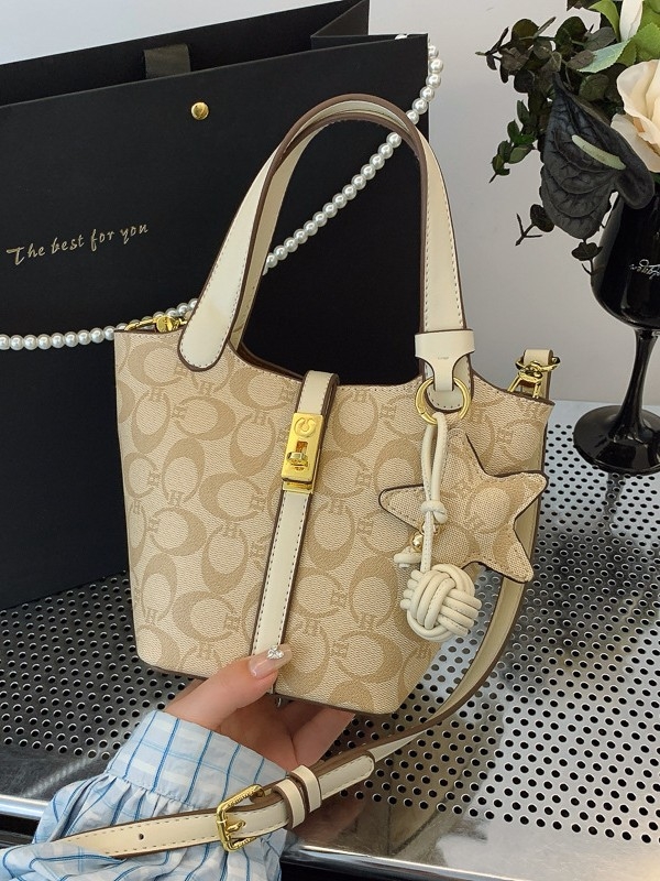 Gutico 2025 Ženska bucket bag s crossbody remenom, PVC, srednja veličina, podstava poliester