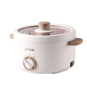 Ankale 1502 Oală electrică cu abur, vas ceramic antiaderent, 2 L, compactă pentru 1–2 persoane