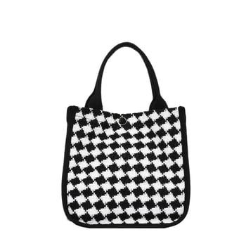 Ženska tote torba velikog kapaciteta, minimalistički dizajn, karirano uzorak, lagana