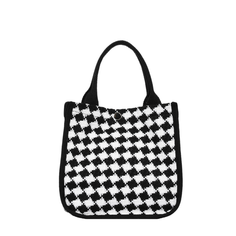 Ženska tote torba velikog kapaciteta, minimalistički dizajn, karirano uzorak, lagana