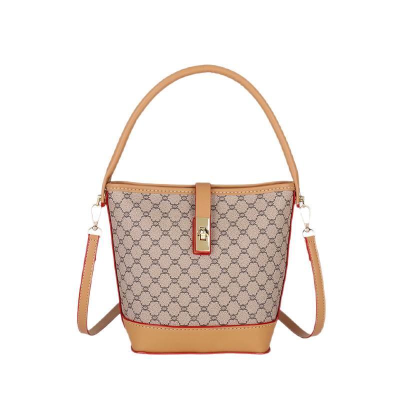 DIY ispisana bucket torbica, retro ženska torba s crossbody i ramenskim remenom, ručno izrađena modna torba