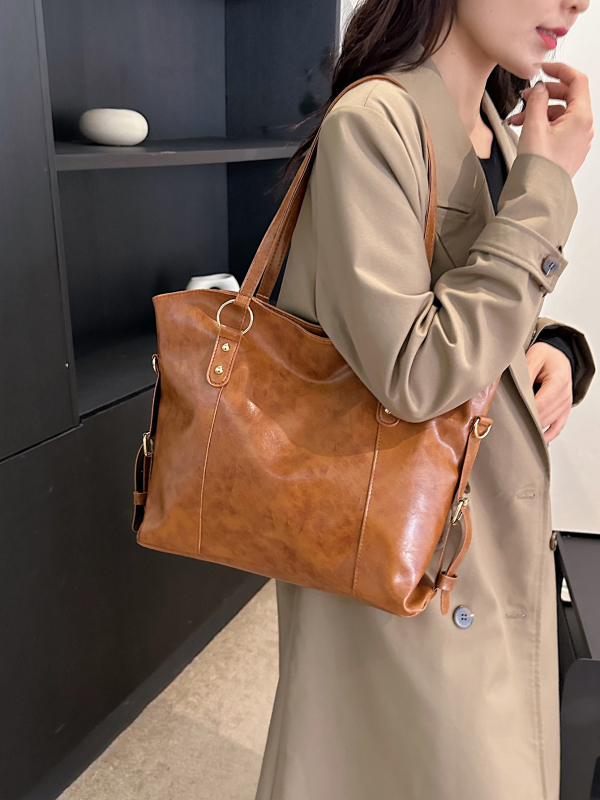 Ženska PU torbica, velika kapaciteta, moderna i svestrana, za rame ili crossbody