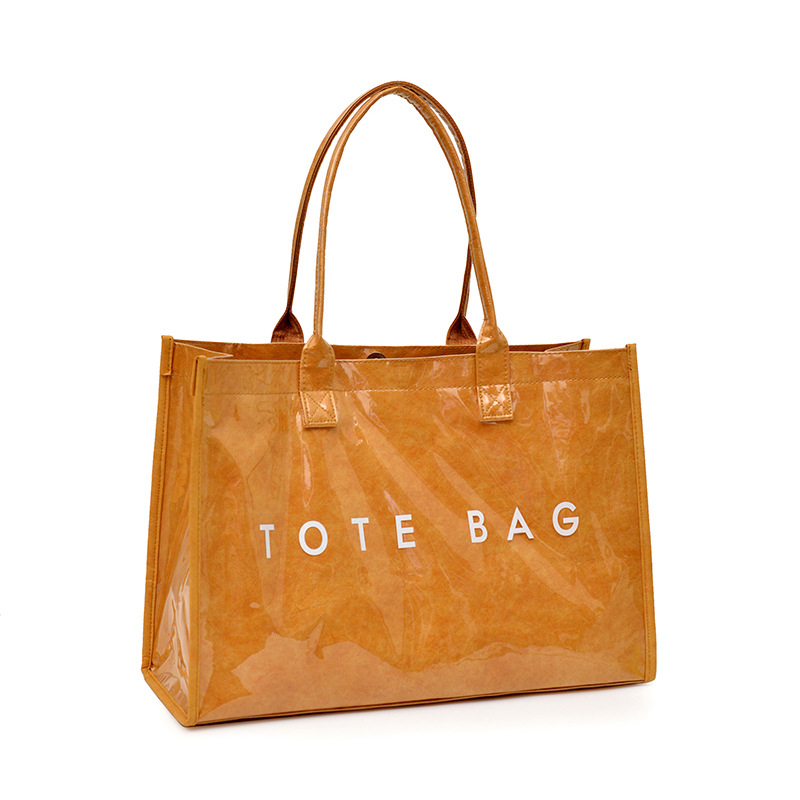 Retro minimalistička Tote torba od DuPont papira, velika kapaciteta, svakodnevna, za nošenje preko ramena