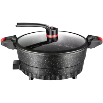 Morland oală electrică multifuncțională, 6L, cu interior antiaderent – aburire, prăjire, fierbere, înăbușire, teppanyaki