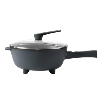 Tigaie electrică de mari dimensiuni, cu funcție integrată de gătire multiplă, strat antiaderent, capacitate 4 L, diametru 32 cm, reglare temperatură